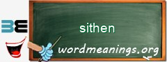 WordMeaning blackboard for sithen